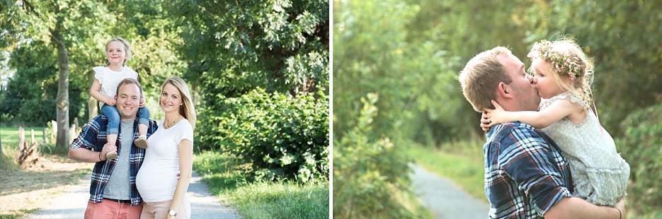 Babybauch Shooting mit Geschwisterkind